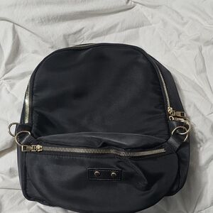 Brand New with Tags Black Boutique Women's Backpack and Matching Belt Bag